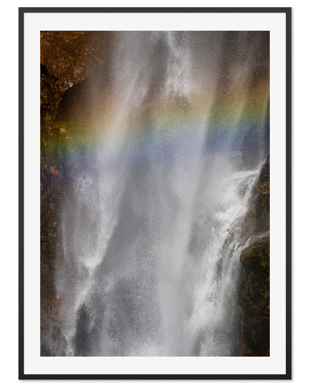 Waterfall with a rainbow