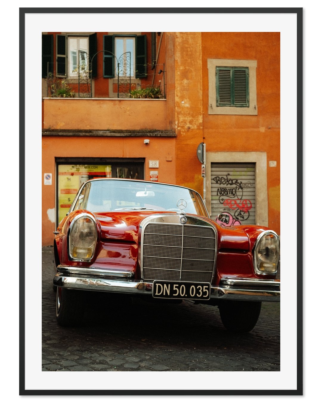 Old city, old Mercedes