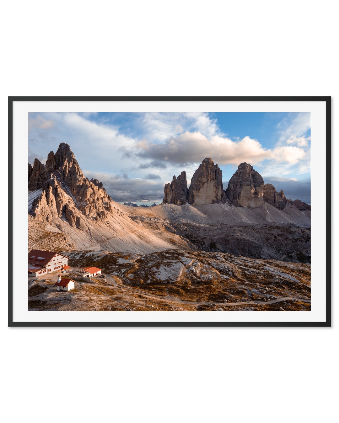 Tre Cime di Lavaredo during sunset