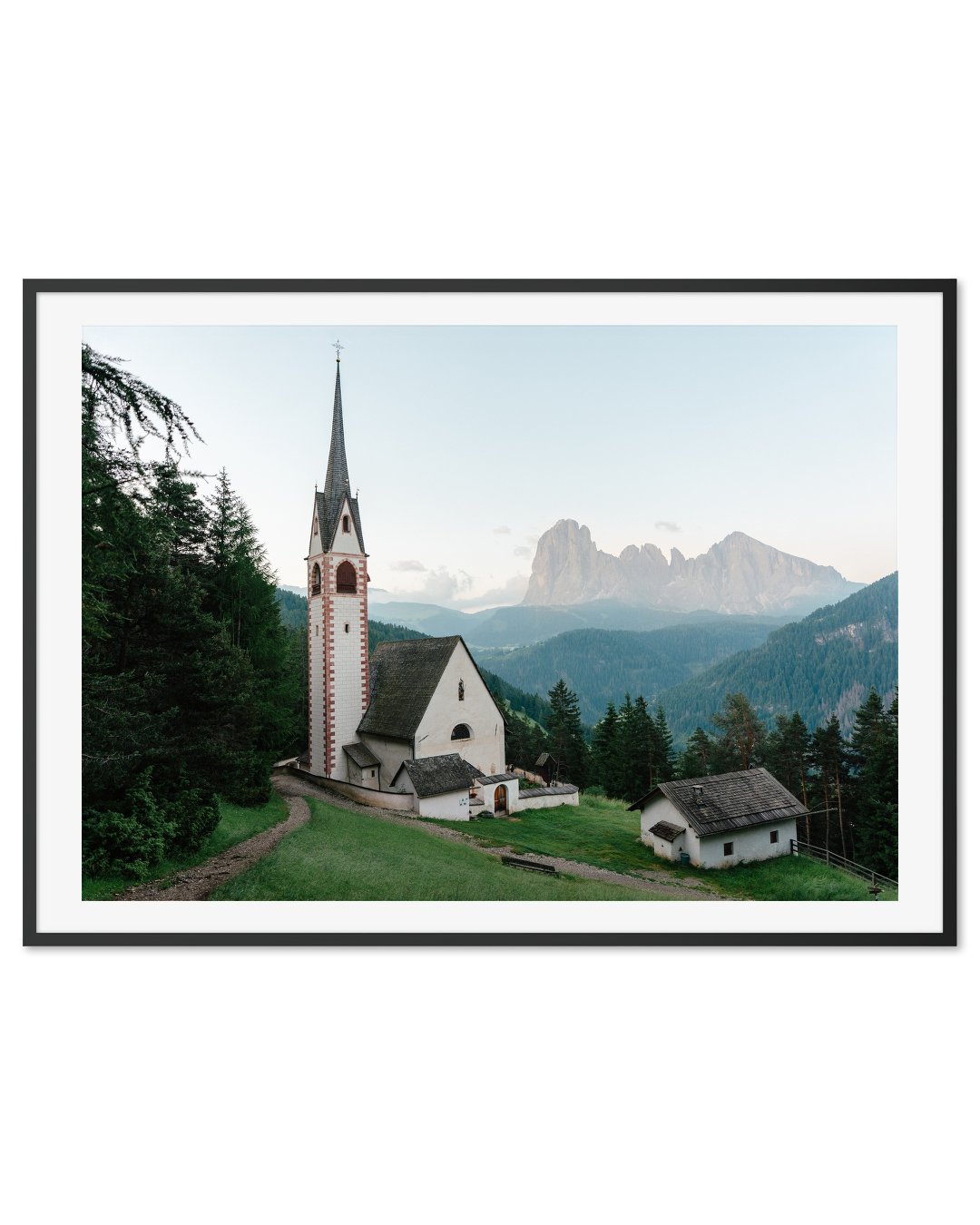 Dolomites Church Sunrise